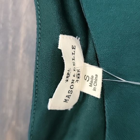 MASON & BELLE CLIP DOT BLOUSE GREEN - Picture 3 of 5